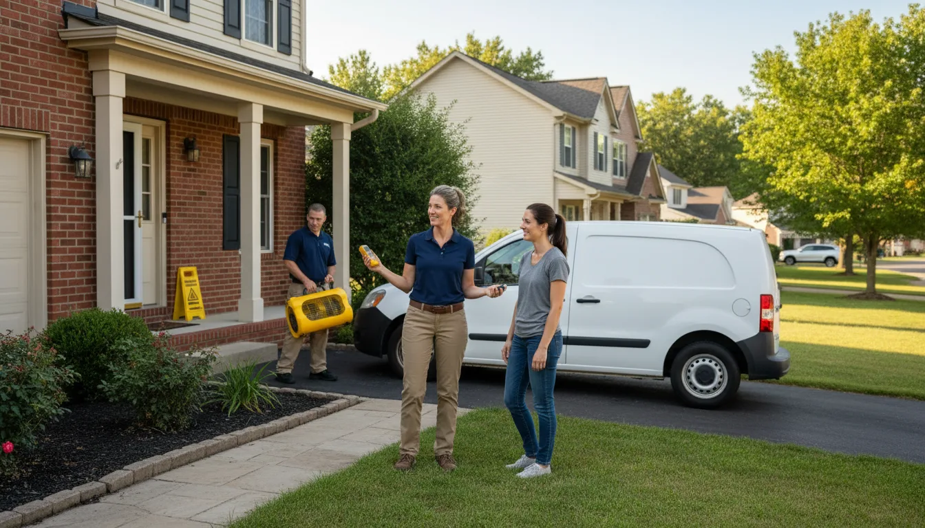 Residential water damage restoration in Ivesdale, IL